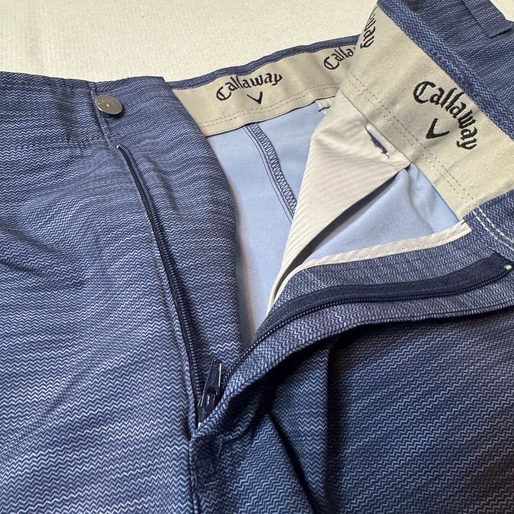 Callaway Stretch Performance Golf Shorts Men's 38 Wave Blue Opti Dry
